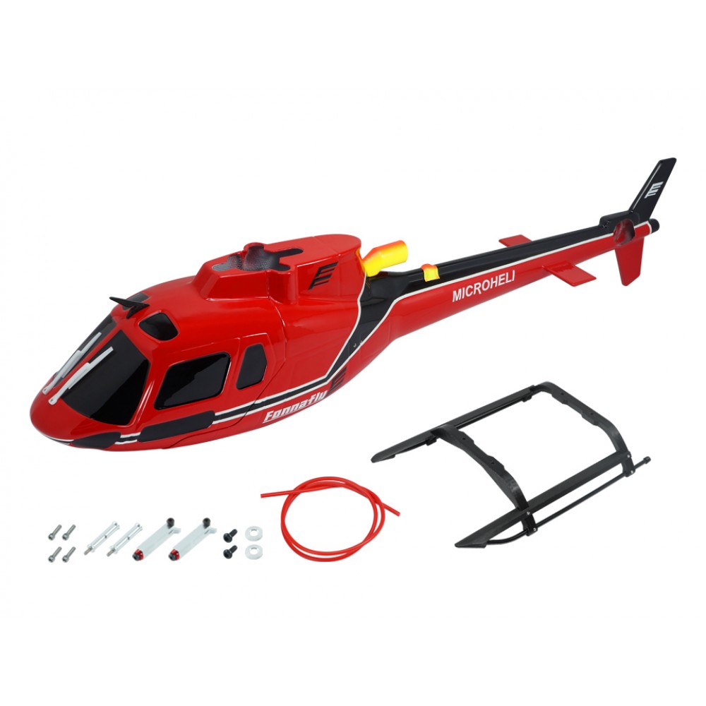 Airbrush Fiberglass AS350 Scale w/ Landing Gear (RD) - BLADE 230S / V2 / Smart