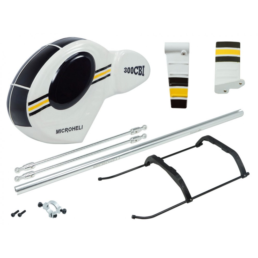 Airbrush Fiberglass Hughes 300 Scale w/ Landing Gear - BLADE 230S / V2 / Smart