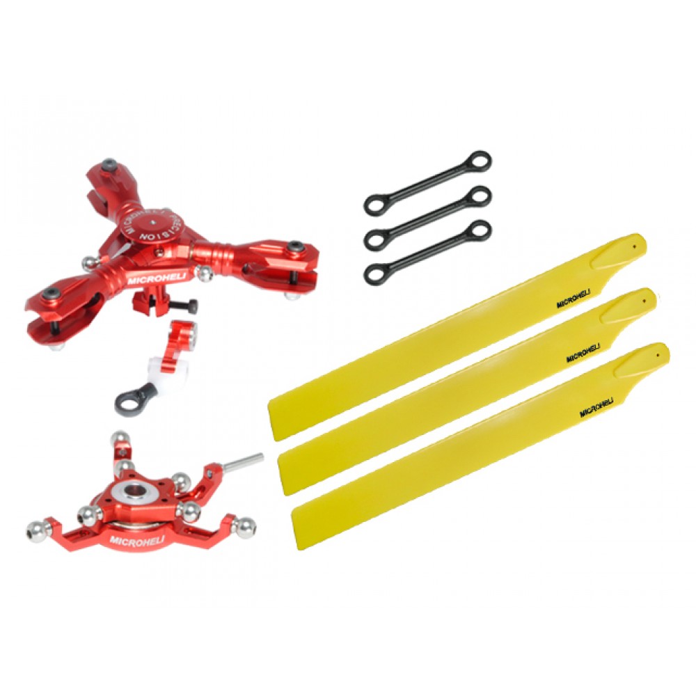 CNC Triple Yellow Plastic Blades Conversion set (RED) - BLADE 230S / V2 / Smart
