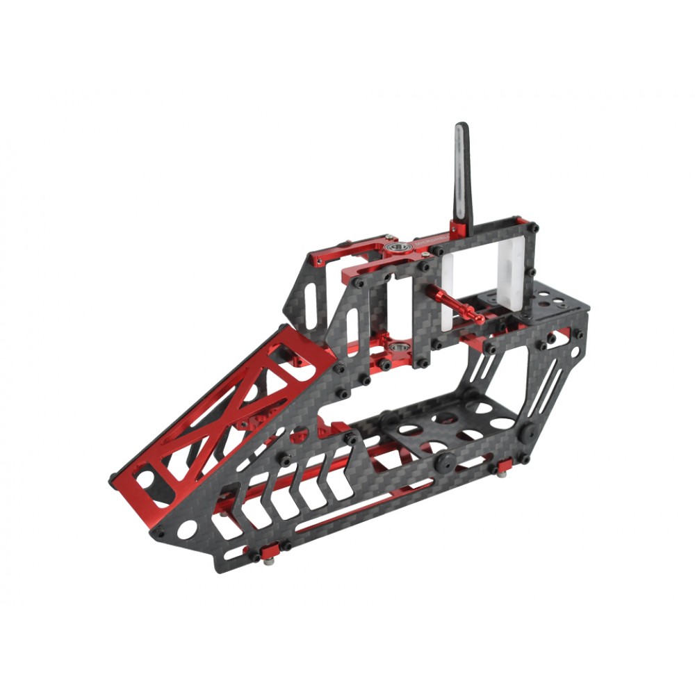 Aluminum/Matte Carbon Fiber Main Frame (RED) - BLADE 230S / V2 / Smart