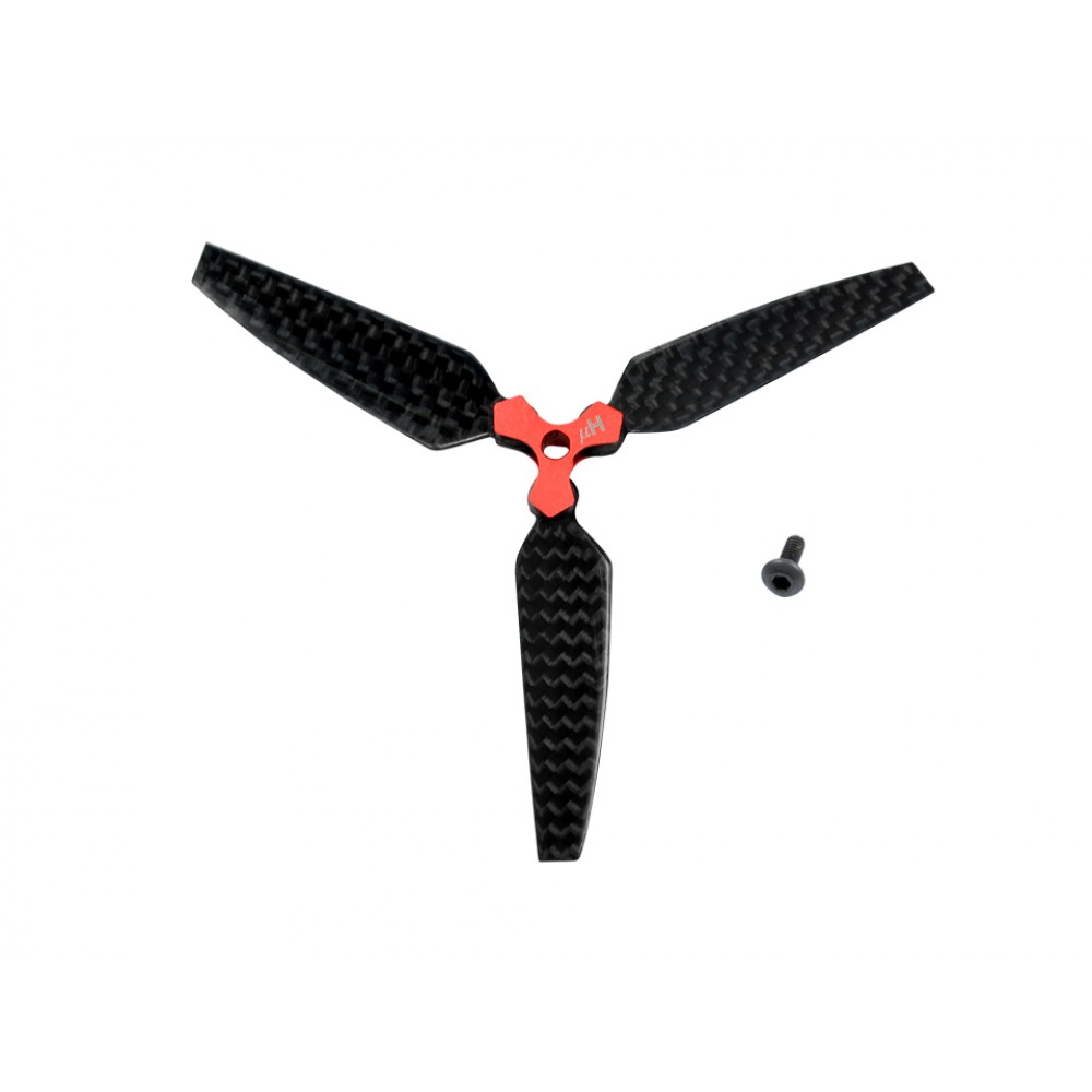 Carbon Fiber Folding 3 Blade Propeller 90mm Tail Blade (RED)
