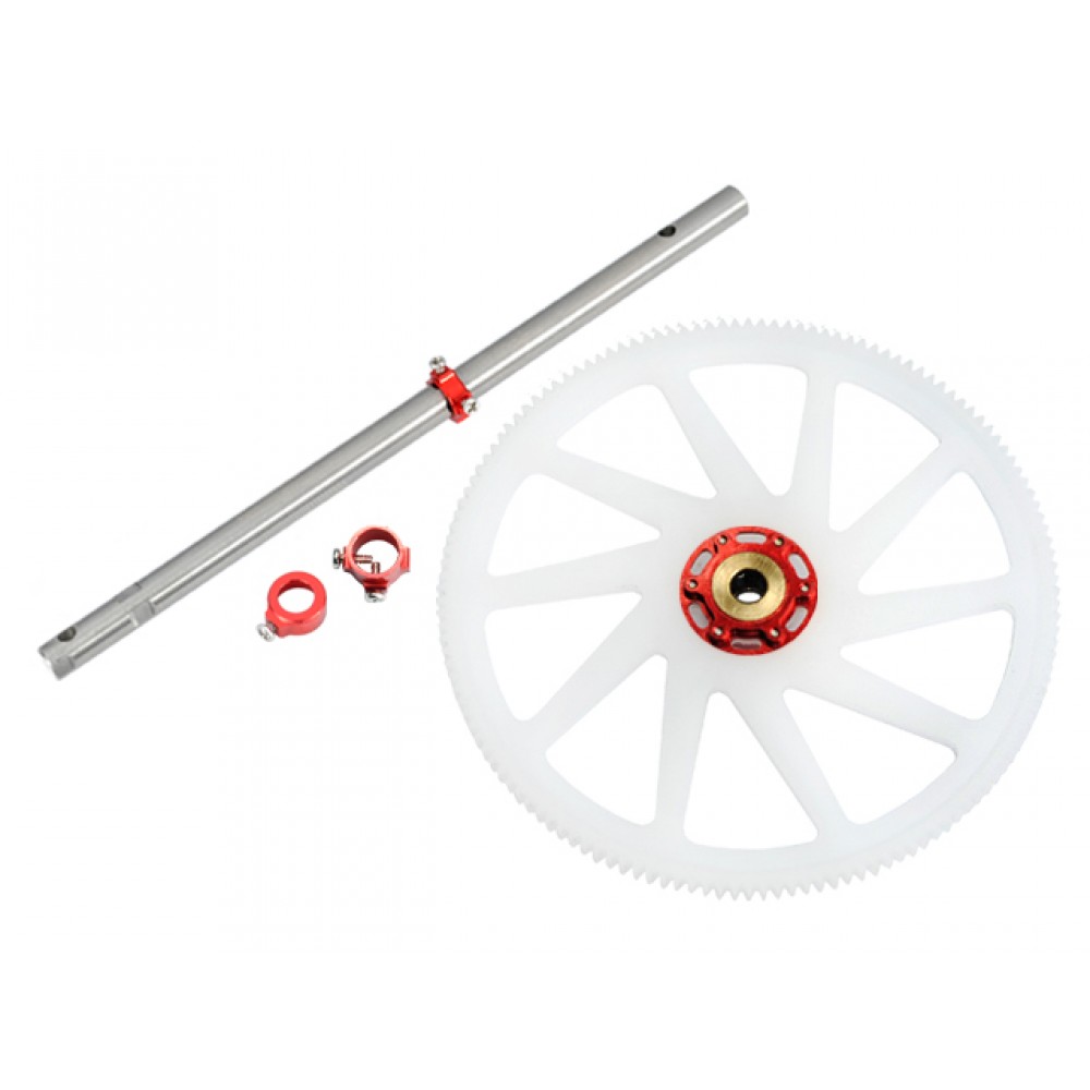 Titanium Main Shaft/CNC Delrin Main Gear/Auto-Rotation Hub set (RED) - BLADE 230S / V2 / Smart / REVOLUTION 235 CP