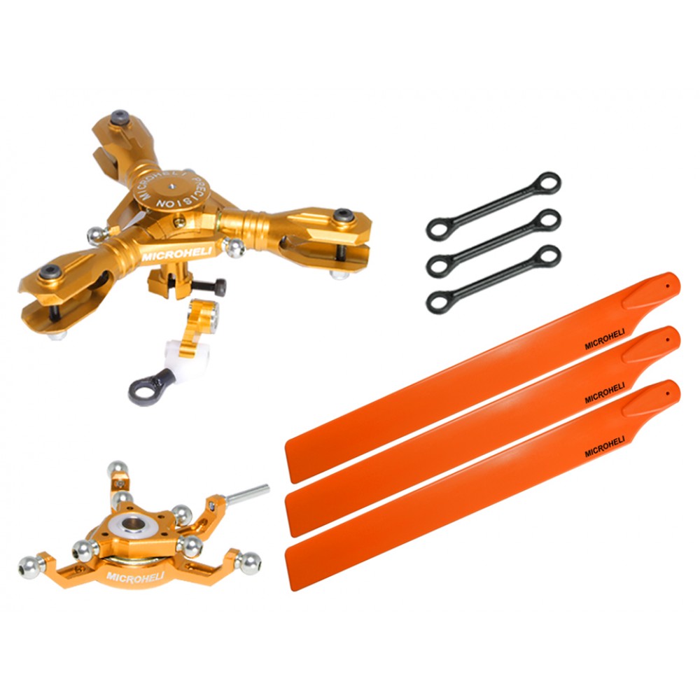 CNC Triple Orange Plastic Blades Conversion set (GOLD) - BLADE 230S / V2 / Smart