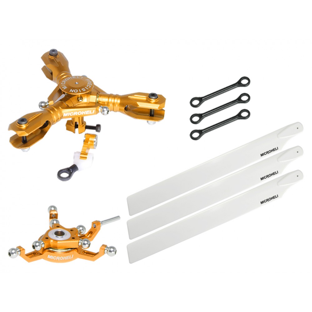CNC Triple White Plastic Blades Conversion set (GOLD) - BLADE 230S / V2 / Smart