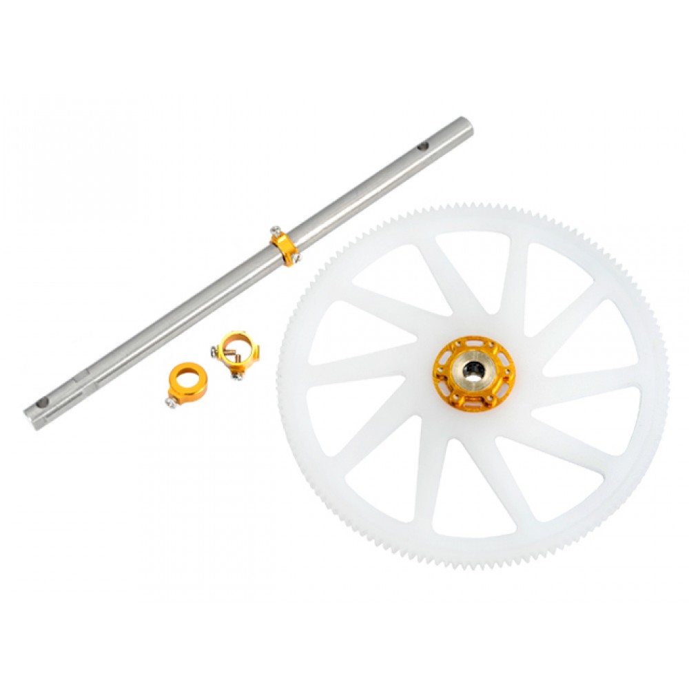 Titanium Main Shaft/CNC Delrin Main Gear/Auto-Rotation Hub set (GOLD) - BLADE 230S / V2 / Smart / REVOLUTION 235 CP