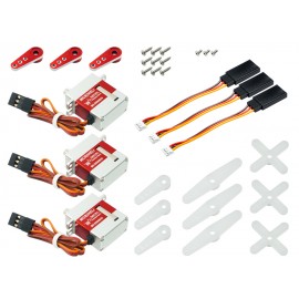 Precision HV Micro Servo Full Metal Gear Set w/ Converter Cables - BLADE 230S Smart