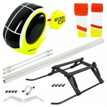 Airbrush Fiberglass Hughes 300 Scale w/ Landing Gear (YL-WT) - BLADE REVOLUTION 235 CP