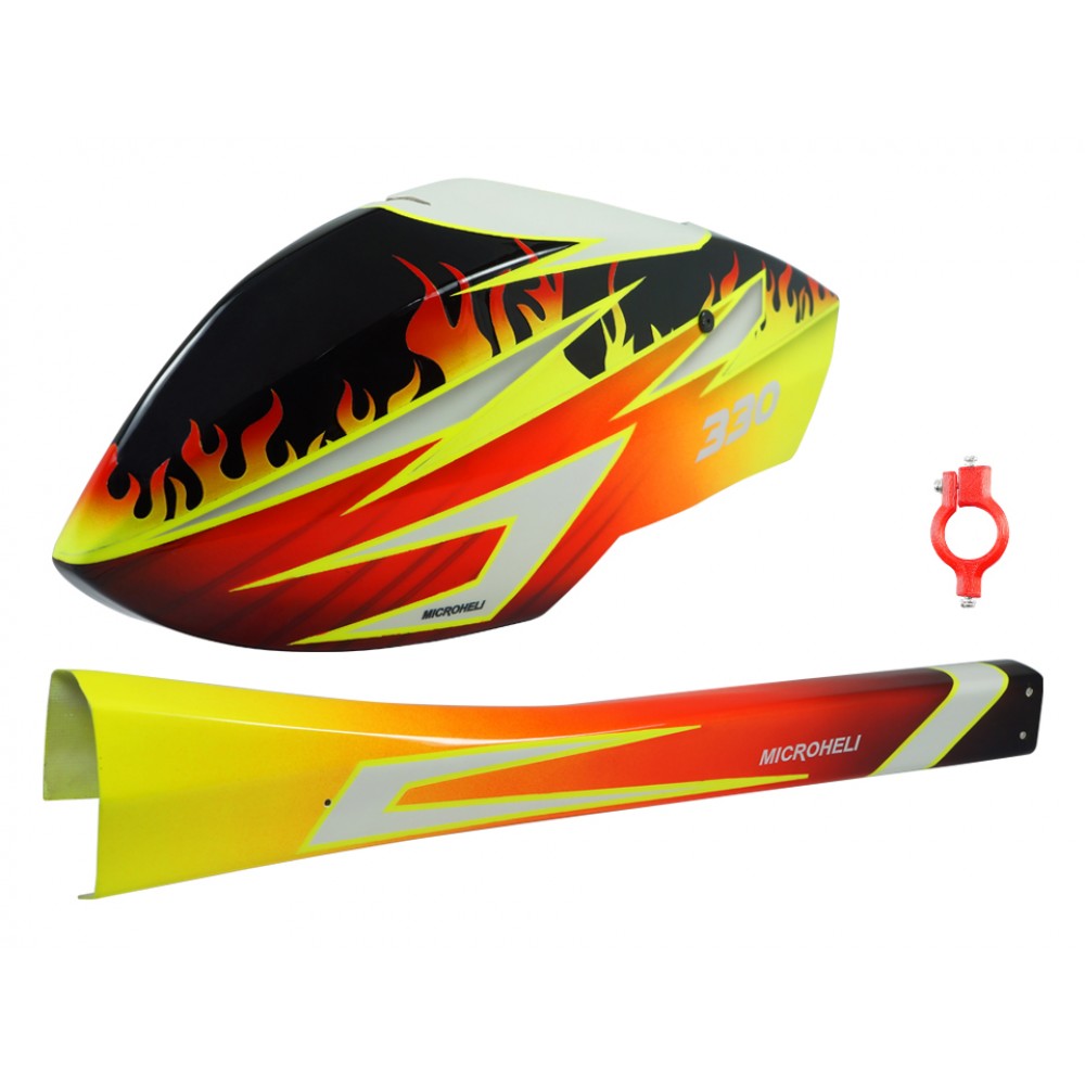 Airbrush Fiberglass Fire Evil Fuselage - BLADE 330X / 330S / 450X
