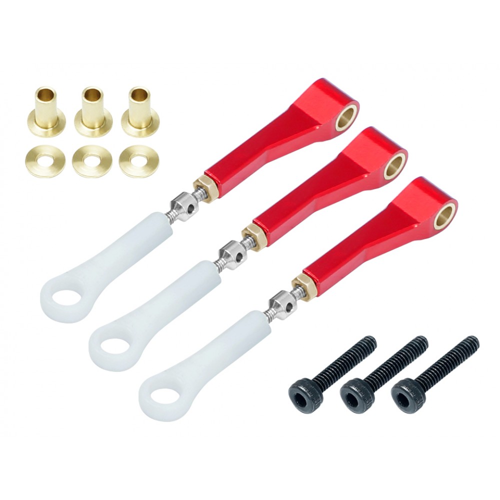 Main Blade Grip DFC Arm Set (RED)(for MH Triple Blade Conversion Set BLADE 450X/330X/330S)