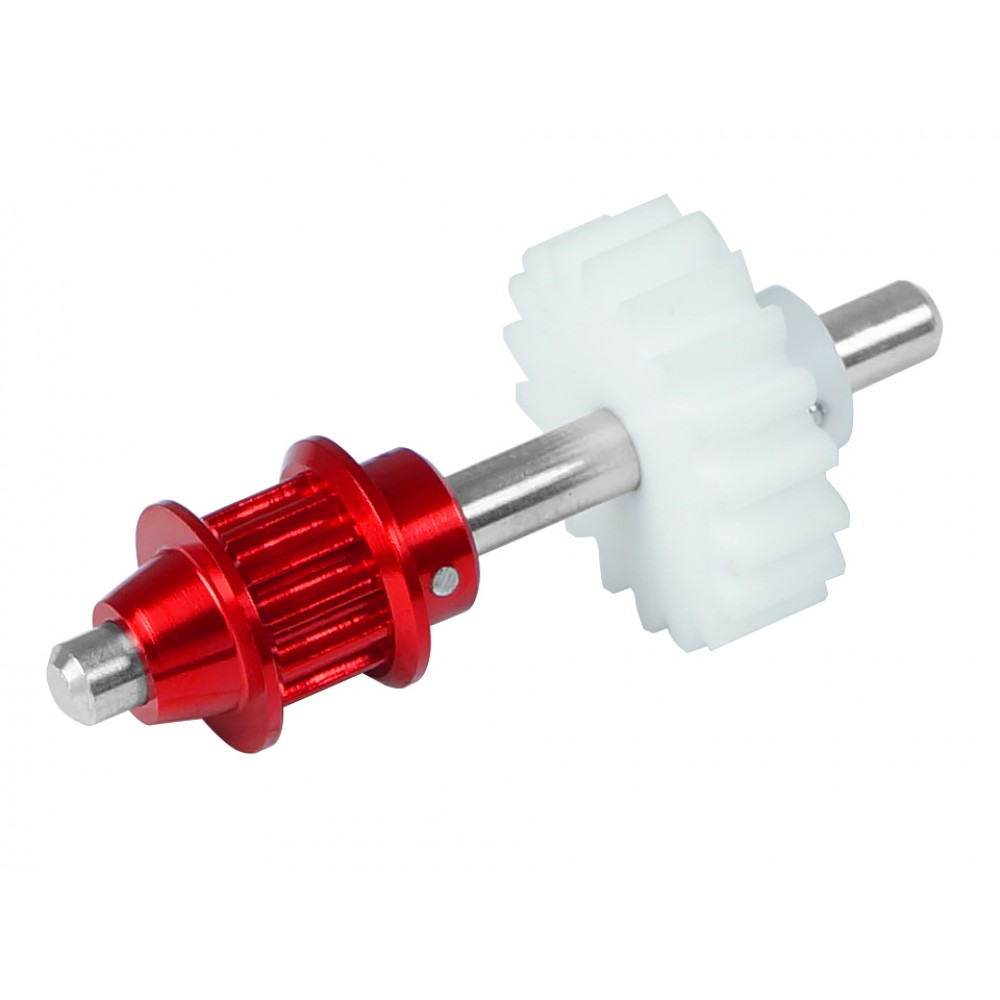 CNC Delrin Tail Drive Gear w/Pulley (RED) - BLADE 450X / 330X / 330S