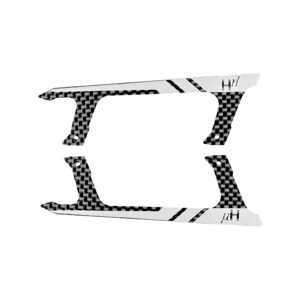 Low Profile Carbon Fiber Landing Skids (WHITE) - BLADE FUSION 180