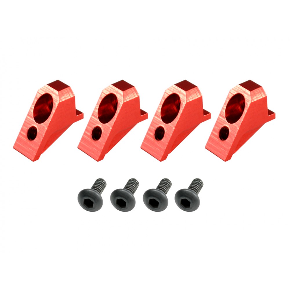 Aluminum Landing Gear Support Set (RED) - BLADE FUSION 180
