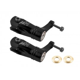 Aluminum Main Blade Grip w/ Thrust Bearing (BLACK) - BLADE FUSION 180