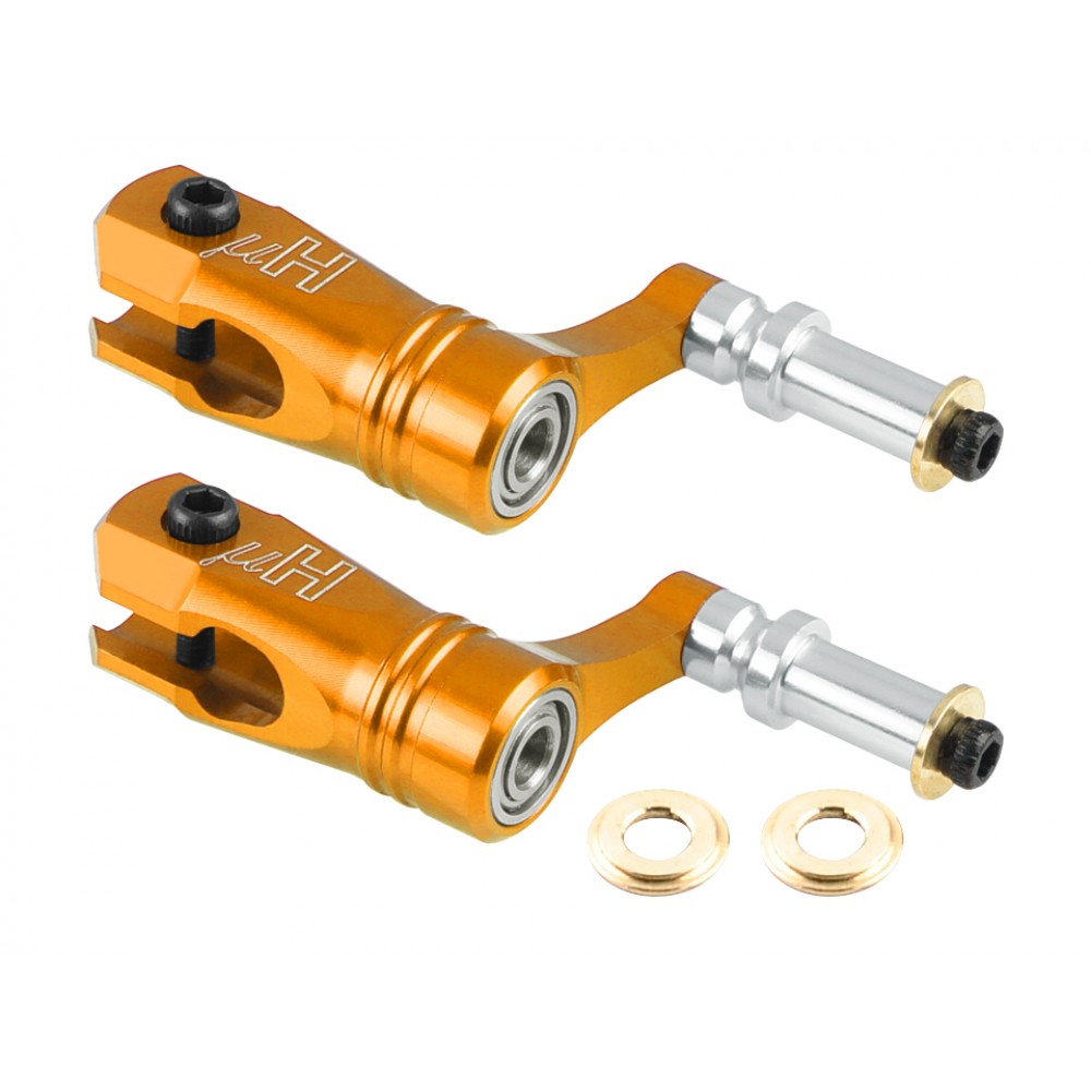 Aluminum Main Blade Grip W/ Thrust Bearing (GOLD) - BLADE FUSION 180 Smart