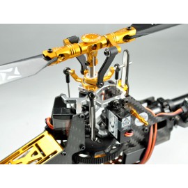 Precision CNC Aluminum Main Rotor Hub w/ Button (GOLD) - BLADE FUSION 180 / Smart