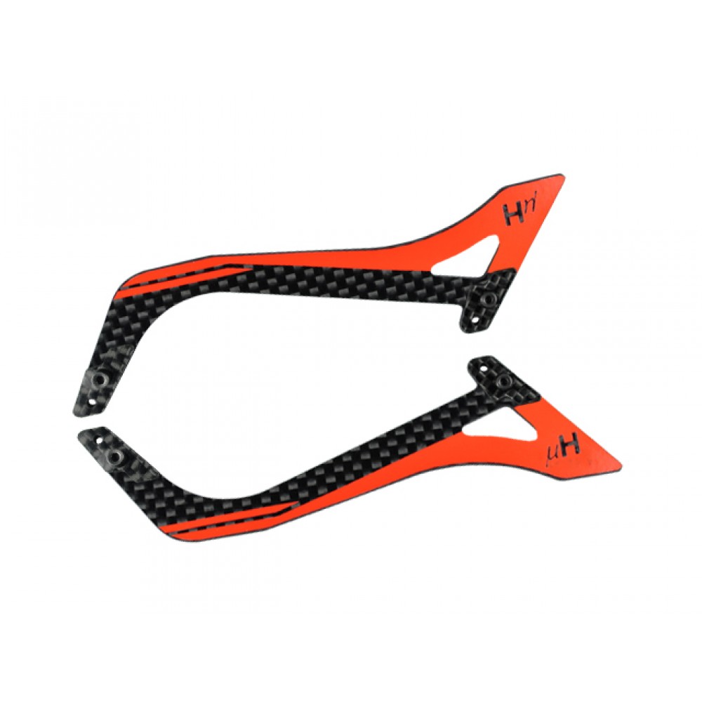 Carbon Fiber Landing Skids "B" Style (RED) - BLADE FUSION 270