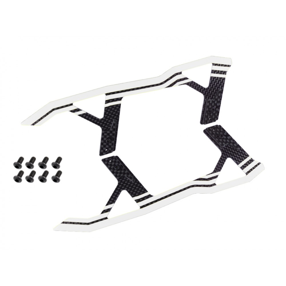 Carbon Fiber Landing Skids "C" Style (WHITE) - BLADE FUSION 270