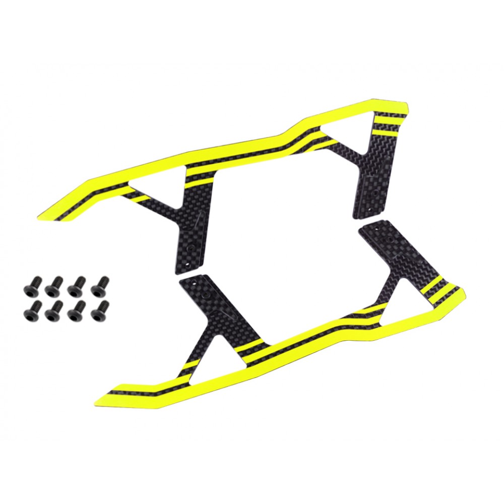 Carbon Fiber Landing Skids "C" Style (YELLOW) - BLADE FUSION 270