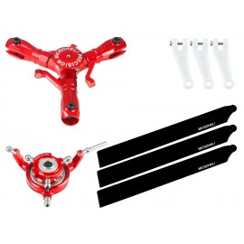 CNC Triple Carbon Plastic Blades Conversion Set (RED) - BLADE INFUSION 180