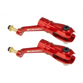 Aluminum Main Blade Grip w/ Thrust Bearing (RED) - BLADE INFUSION 180