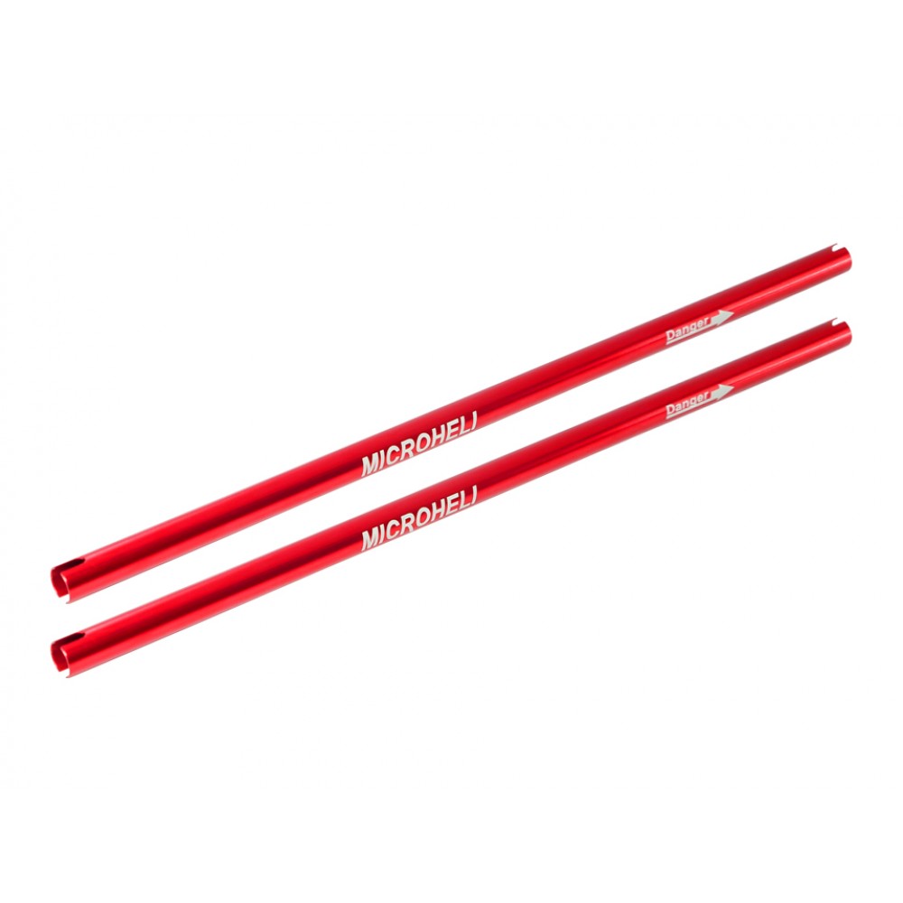 CNC Aluminum 230mm Tail Boom Extension (RED) - BLADE INFUSION 180