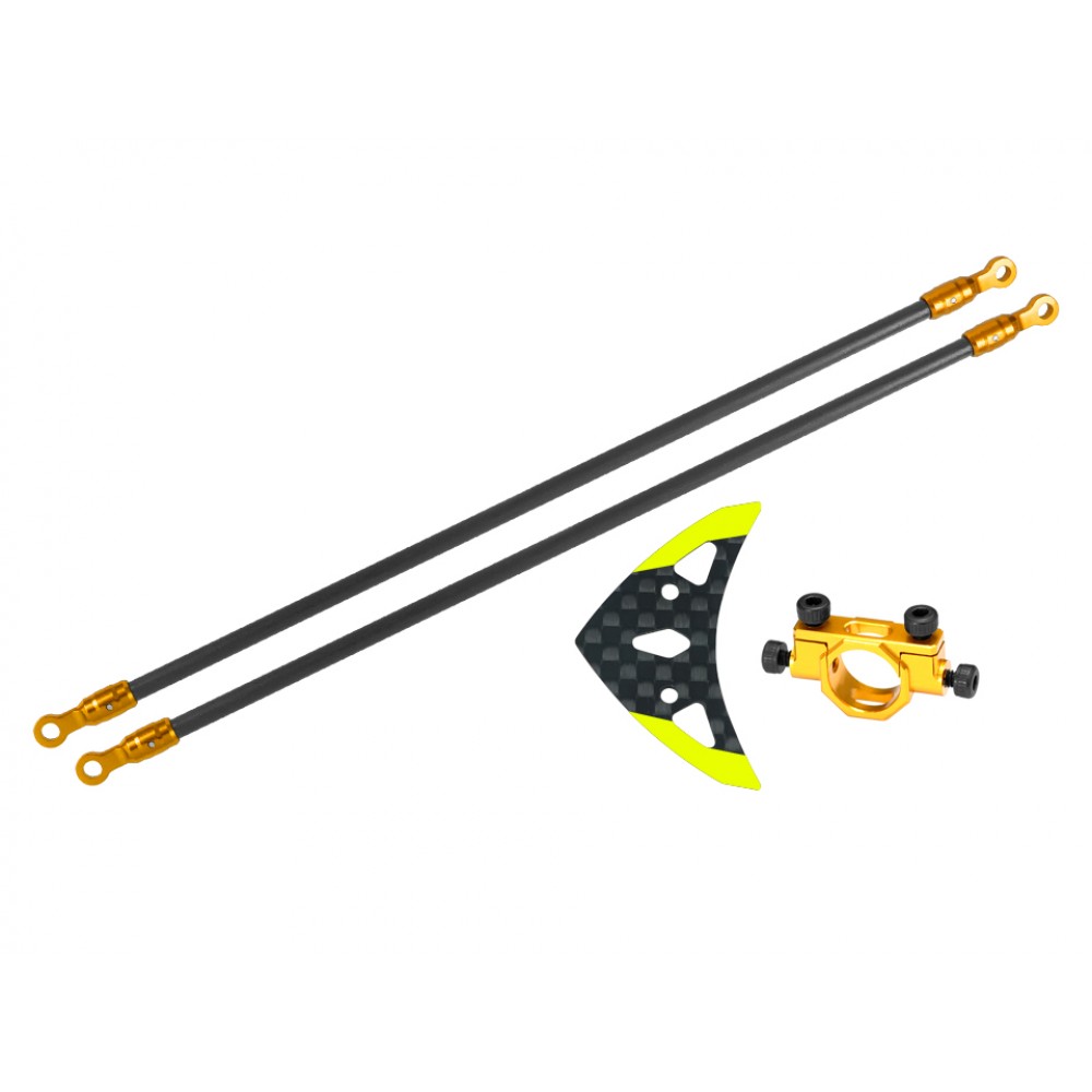 Aluminum/Carbon Fiber Tail Boom Support set (GOLD) - BLADE INFUSION 180