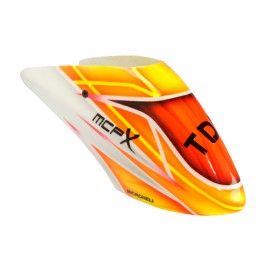 Airbrush Fiberglass Orange Tornado TDR Canopy - BLADE MCPX