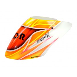 Airbrush Fiberglass Orange Tornado TDR Canopy - BLADE MCPX