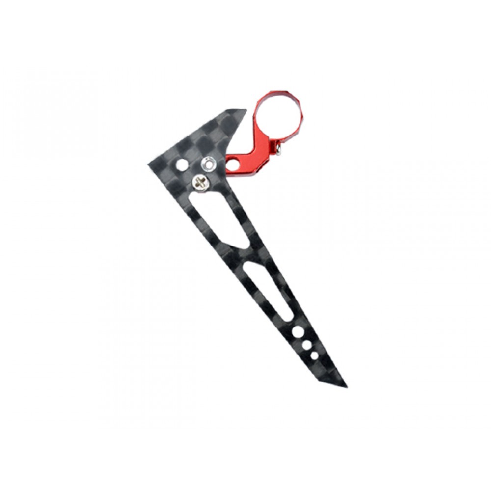 Tail Motor Mount w/ Vertical Fin set (RED) - BLADE MCPX/S