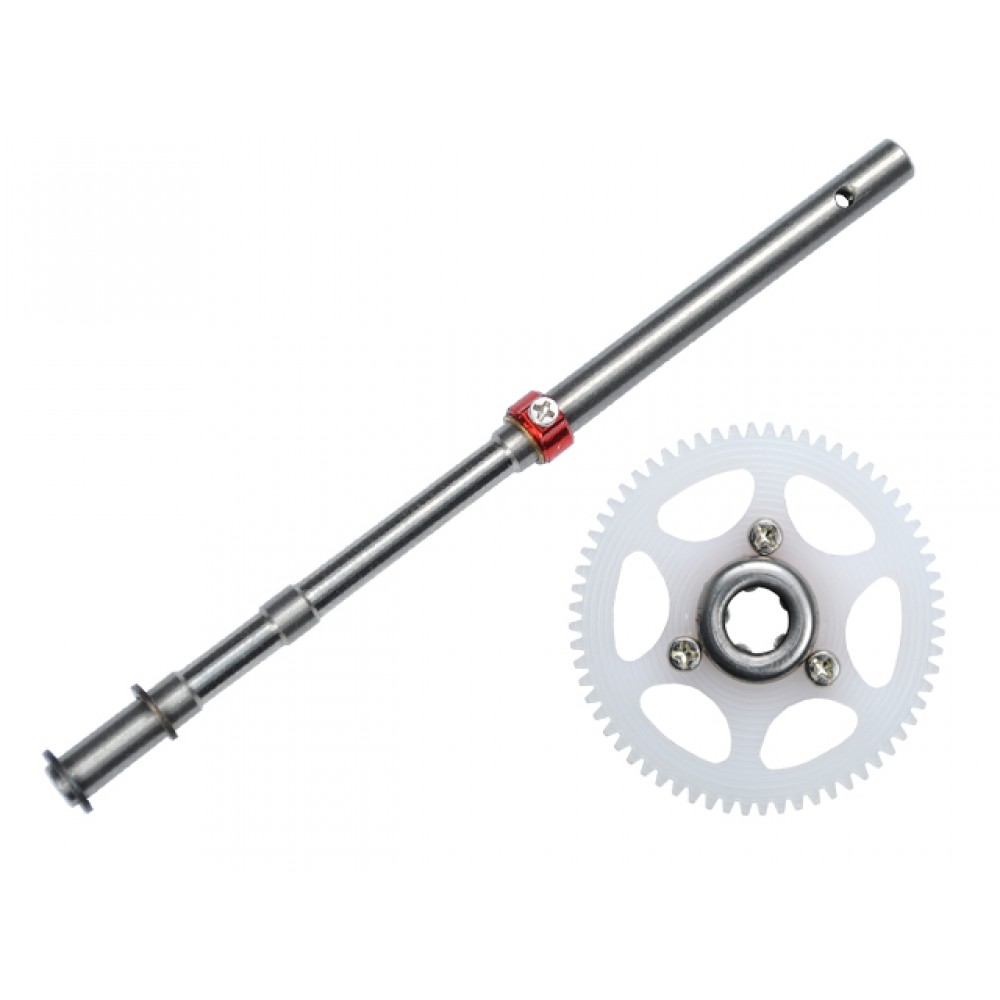 CNC Delrin Main Gear w/ Auto-Rotation Hub set (RED) - BLADE MCPX/S
