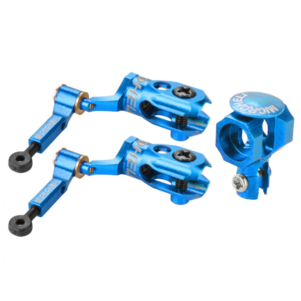 Precision CNC Aluminum DFC Main Rotor set (BLUE) - BLADE MCPXBL / BL2