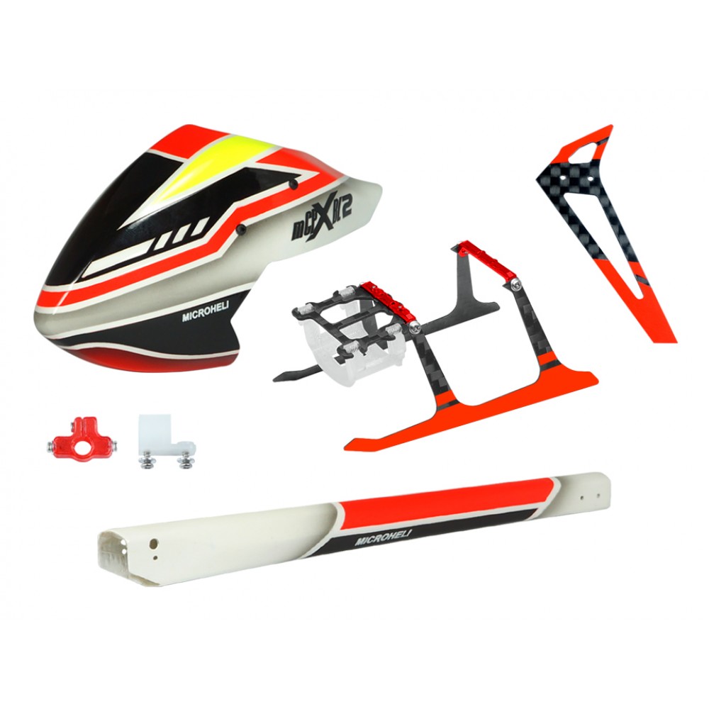 Airbrush Fiberglass Black Eye Fuselage Combo - BLADE MCPX BL2