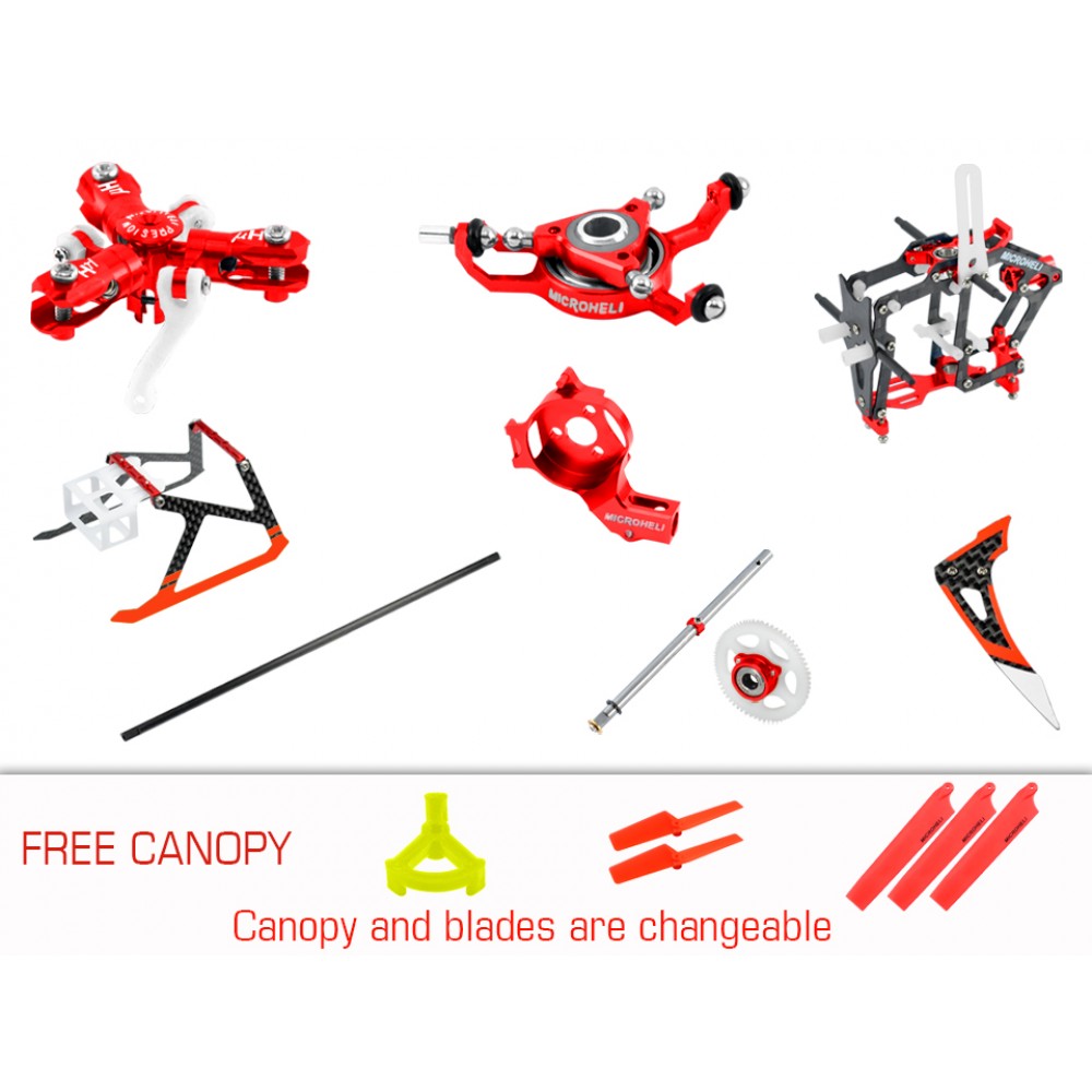 CNC Triple Blades Performance Package (RED) - BLADE MCPX BL2