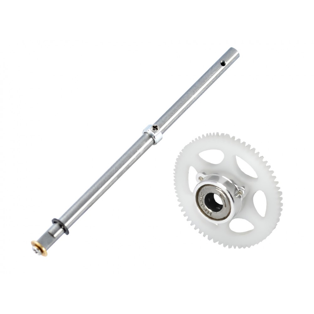 Titanium Main Shaft/CNC Delrin Main Gear/Auto-Rotation Hub Set - BLADE MCPX BL2