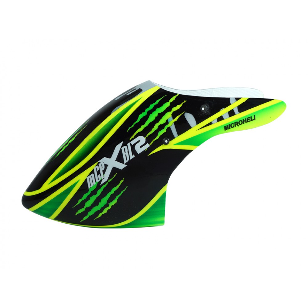 Airbrush Fiberglass Green Scratch Canopy - BLADE MCPX BL2