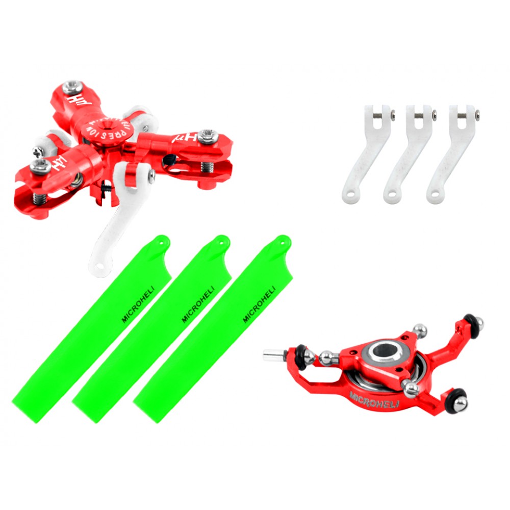 CNC Triple Green Blades Conversion set (RED) - BLADE MCPXBL / BL2