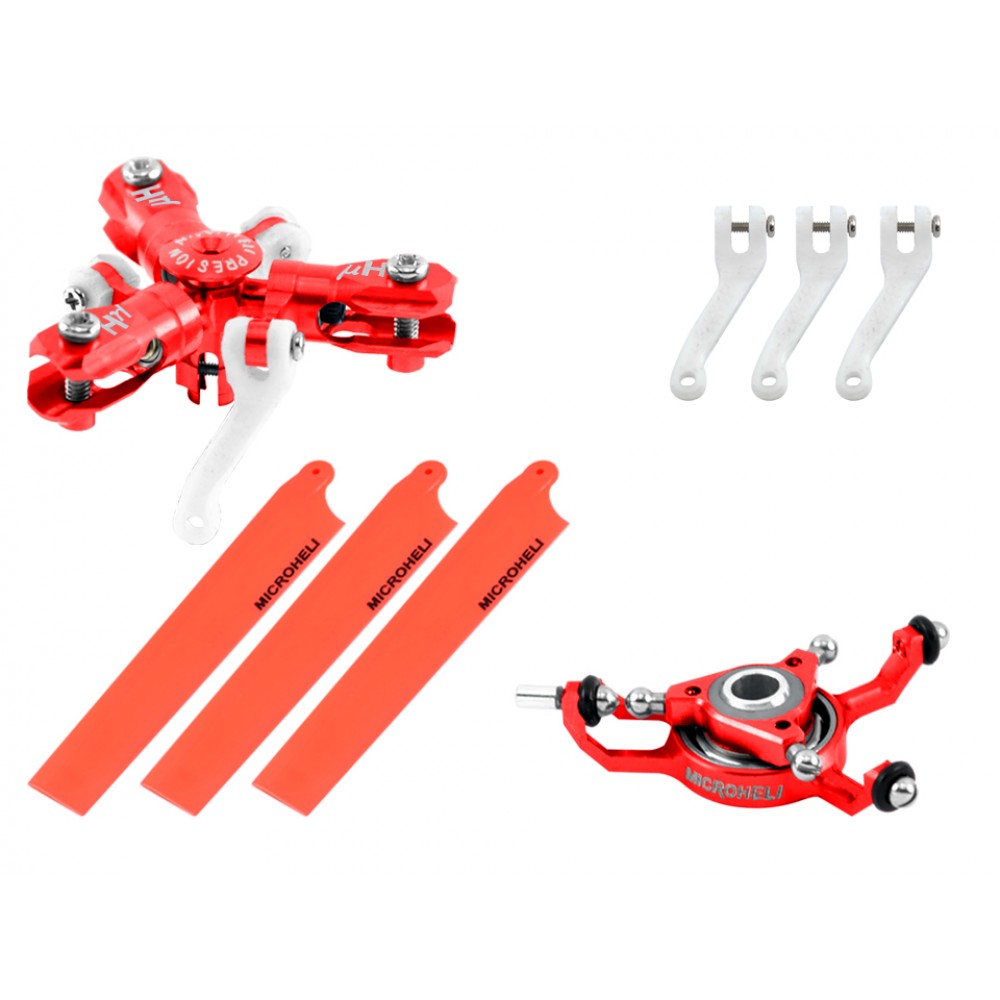 CNC Triple Red Blades Conversion set (RED) - BLADE MCPXBL / BL2