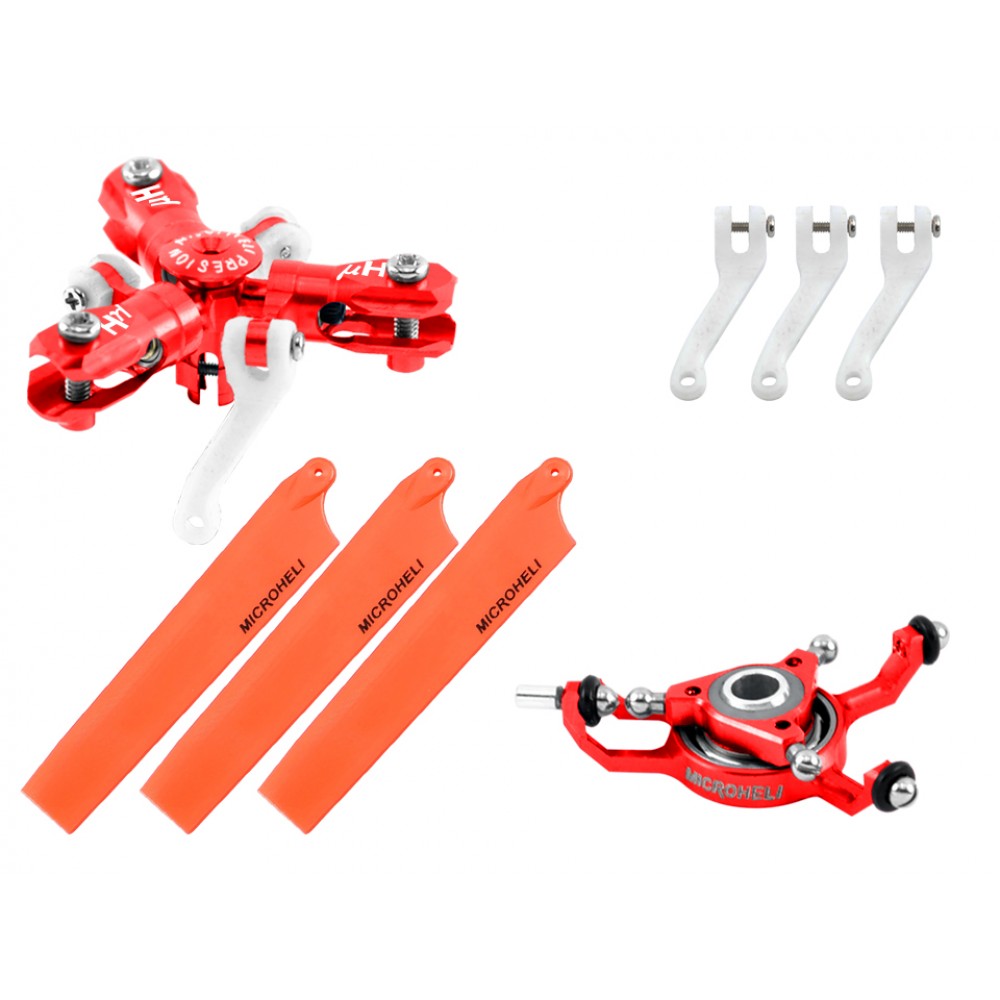 CNC Triple Orange Blades Conversion set (RED) - BLADE MCPXBL / BL2