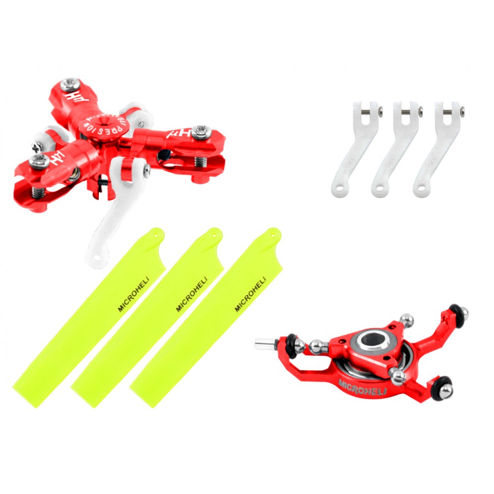 CNC Triple Yellow Blades Conversion set (RED) - BLADE MCPXBL / BL2