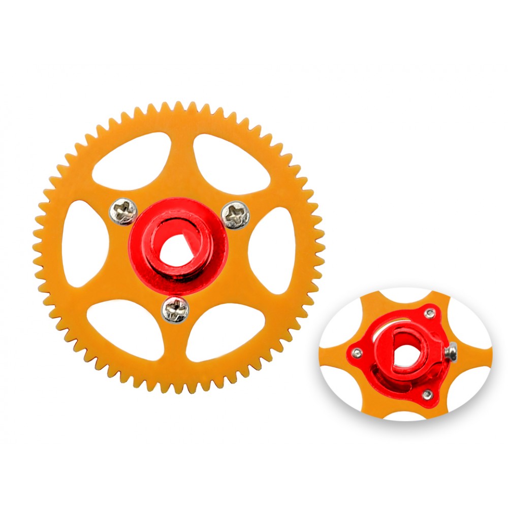 Molded Main Gear w/ Hub set (RED) - BLADE MCPX BL2