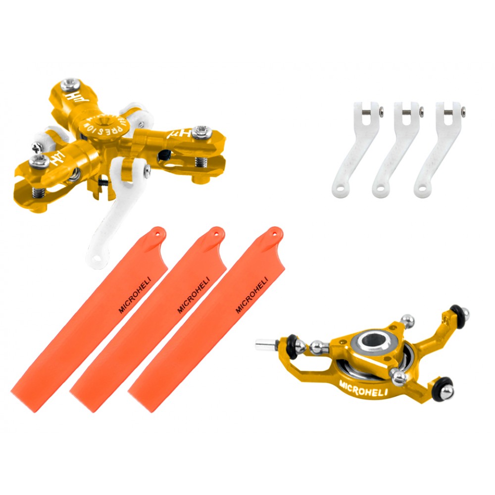 CNC Triple Orange Blades Conversion set (GOLD) - BLADE MCPXBL / BL2