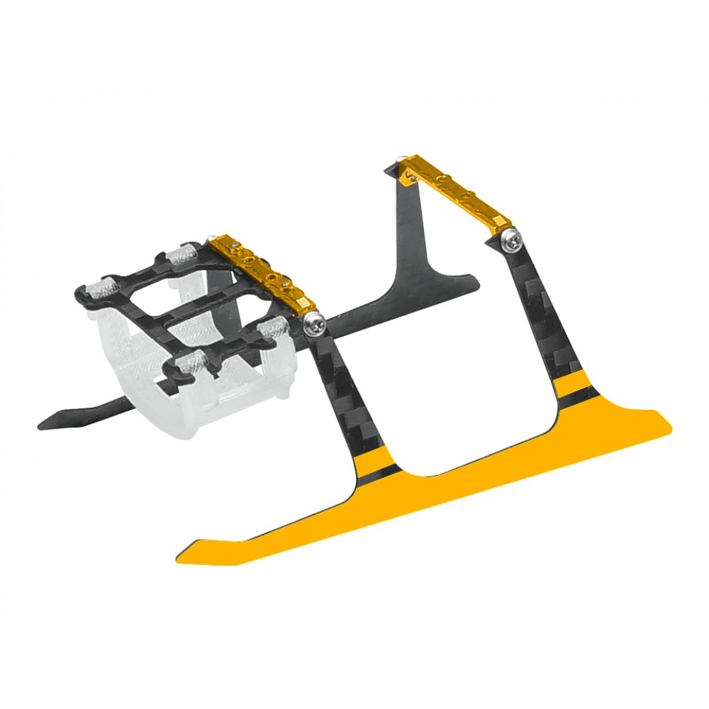 Low Profile Carbon Fiber Landing Gear w/ Adjustable Battery Mount (GOLD) - BLADE MCPX BL2