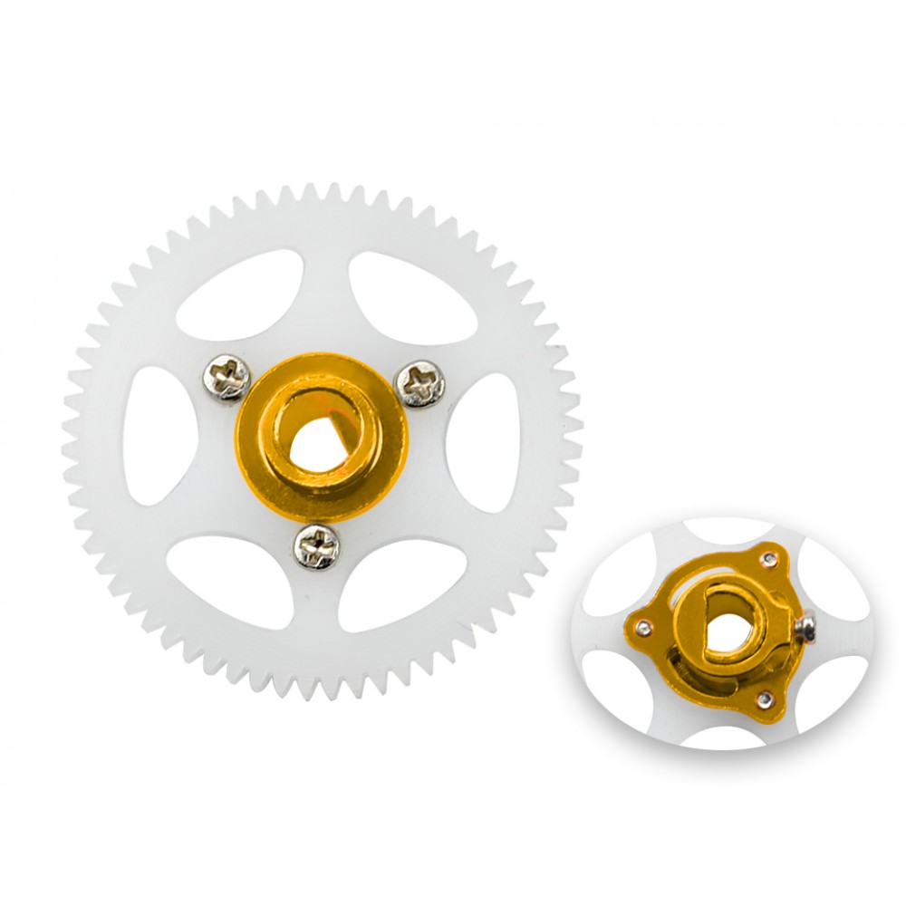 CNC Delrin Main Gear w/ Hub set (GOLD) - BLADE MCPX BL2