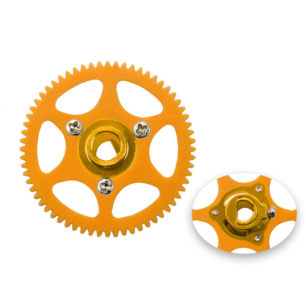 Molded Main Gear w/ Hub set (GOLD) - BLADE MCPX BL2