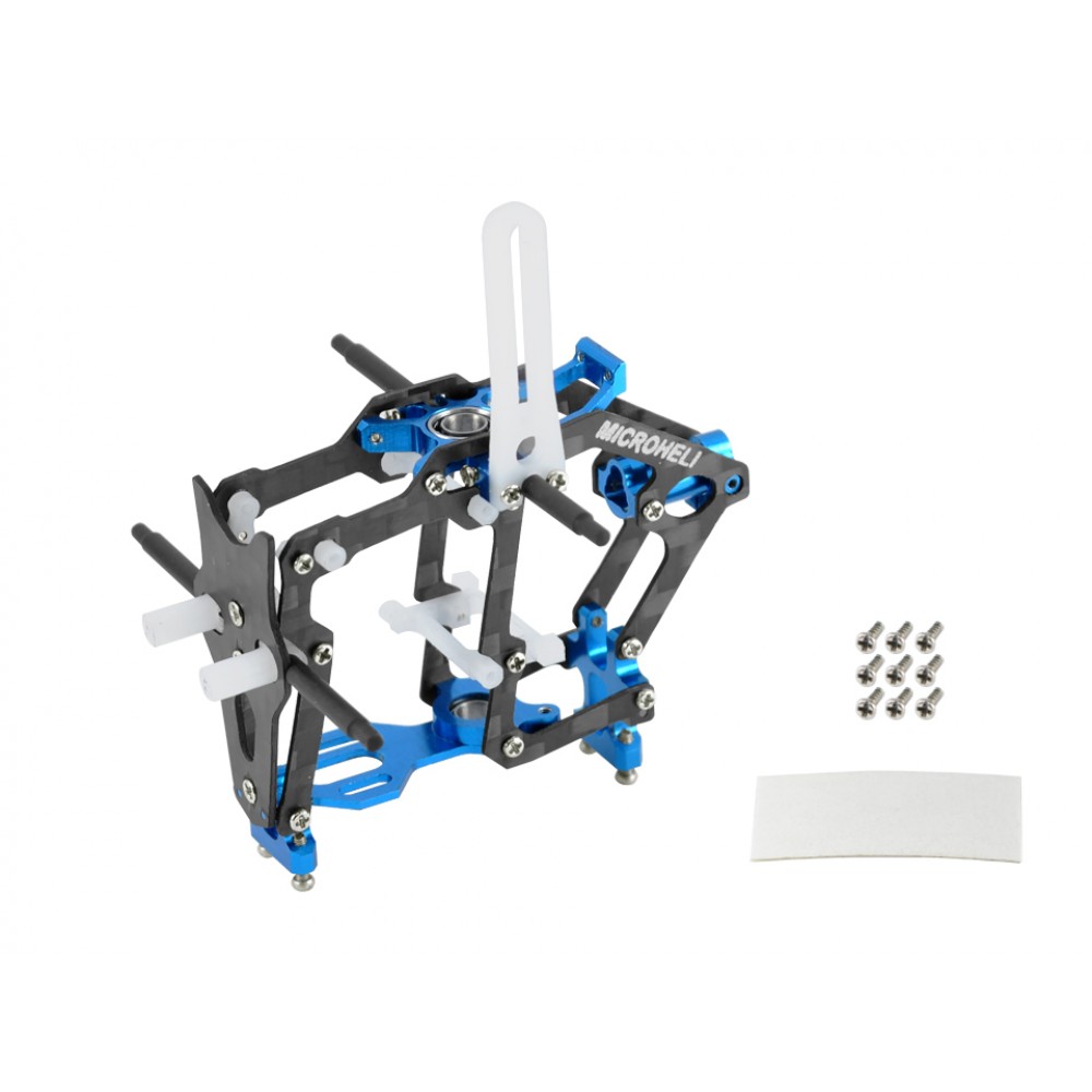 Aluminum/Carbon Fiber/Delrin Main Frame (BLUE) - BLADE MCPX BL2