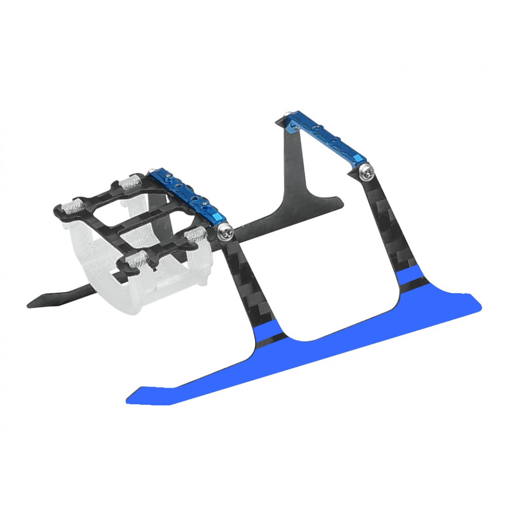 Low Profile Carbon Fiber Landing Gear w/ Adjustable Battery Mount (BLUE) - BLADE MCPX BL2