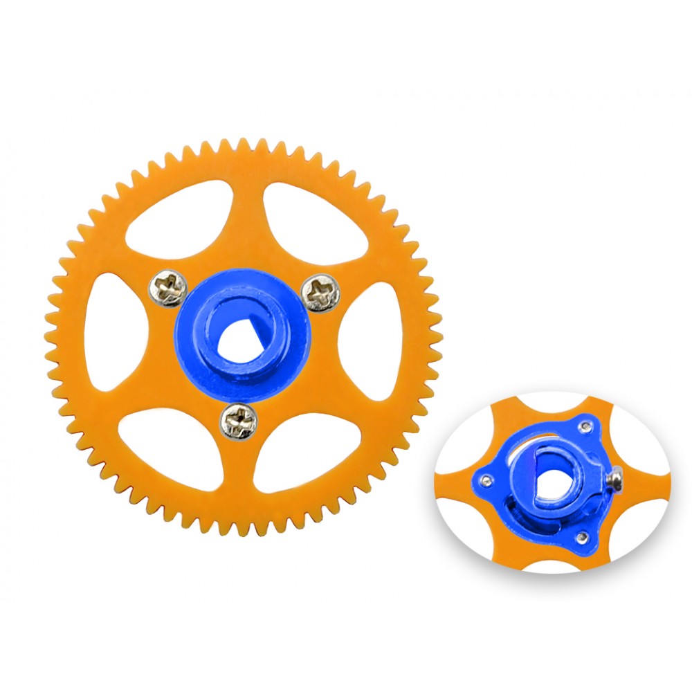Molded Main Gear w/ Hub set (BLUE) - BLADE MCPX BL2