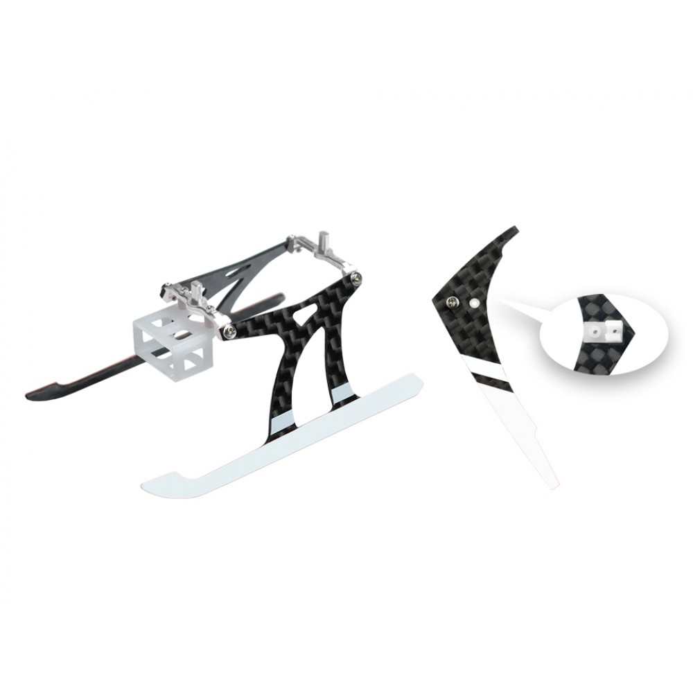 Aluminum/Carbon Fiber Landing Gear w/ Fin (WT) - BLADE NANO CPX / CPS / S2 / S3
