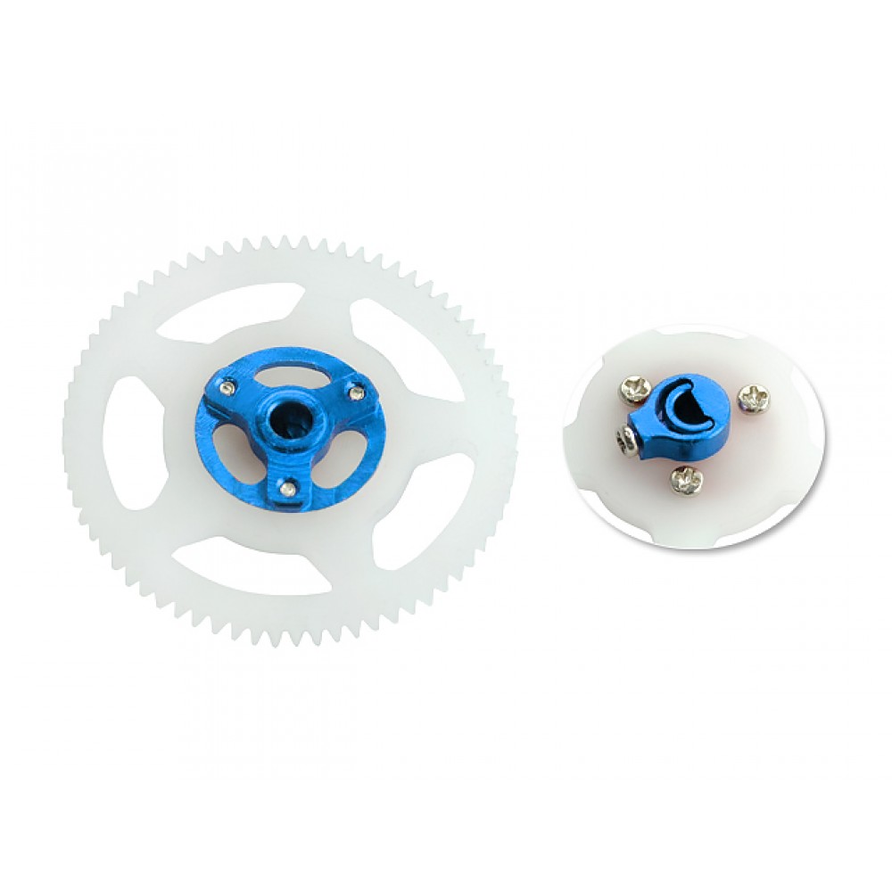 CNC Delrin Main Gear w/ Hub set (BLUE) - BLADE NANO CPX / CPS / S2 / S3