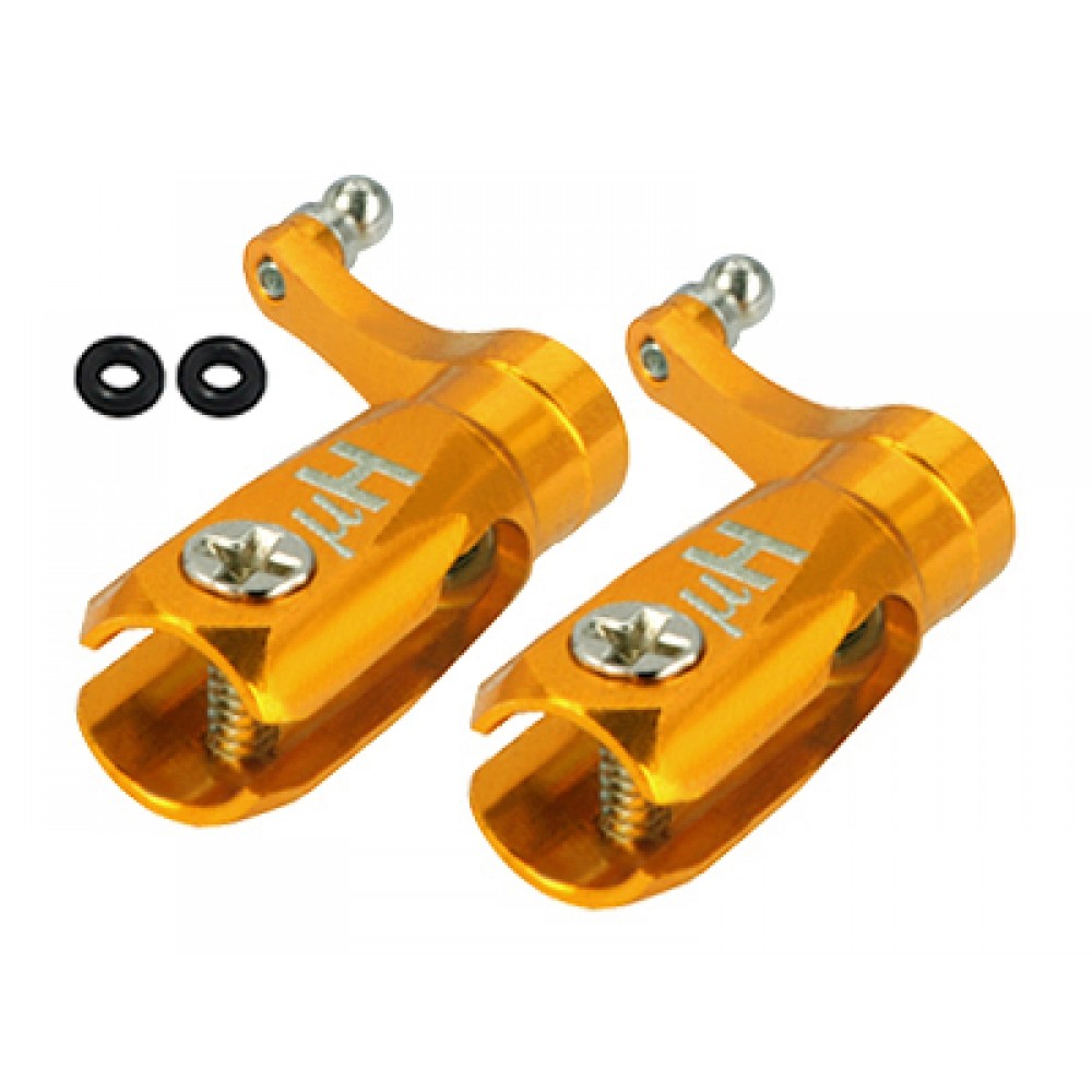 Aluminum Triple Bearing Main Blade Grip (GOLD) - BLADE NANO CPX / CPS / S2 / S3